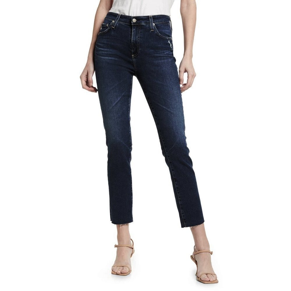 AG Adriano Goldschmied‎ The Stevie Ankle Slim Straight Frayed Hem Chic Jeans 31